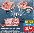 Aktuelles Halbes Schwein Angebot bei Netto Marken-Discount in Hamburg ab 3,33 €