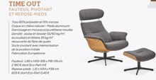 Time out fauteuil pivotant et repose-pieds - Crozatier à Argenteuil Time out fauteuil pivotant et repose-pieds en promo chez Crozatier Argenteuil à 2 190,00 €