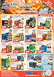 Getränke City Getränkemärkte Prospekt der aktuellen Woche mit 2 Seiten, gültig von 16.10.2025 bis 31.10.2025, in Bockhorn und Umgebung Aktueller Getränke City Getränkemärkte Prospekt in Bockhorn und Umgebung, "Aktuelle Angebote" mit 2 Seiten, 16.10.2025 - 31.10.2025
