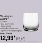 Wasserglas Aveiro im METRO Prospekt Wasserglas Aveiro von im aktuellen METRO Prospekt für 15,46 €