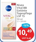 Vital BB Getönte Tagespflege LSF 15 von Nivea für 10,49 € bei budni im Angebot Vital BB Getönte Tagespflege LSF 15 von Nivea im aktuellen budni Prospekt