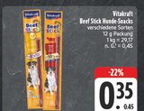 EDEKA Leinburg - Beef Stick Hunde-Snacks Angebot im Prospekt Beef Stick Hunde-Snacks bei EDEKA im Leinburg Prospekt für 0,35 €