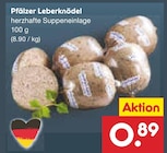 Pfälzer Leberknödel Angebote bei Netto Marken-Discount Hof für 0,89 €