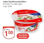 Mozzarella Minis 5 % Fett i. Tr. im Angebot bei GLOBUS in Rostock Mozzarella Minis 5 % Fett i. Tr. Angebote von Jeden Tag bei GLOBUS Rostock für 1,00 €