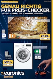 EURONICS Prospekt "GENAU RICHTIG FÜR PREIS-CHECKER." für Arnsberg, 10 Seiten, 29.10.2026 - 04.11.2026