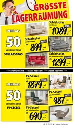 Polstermöbel Fischer Fernseher im Prospekt 