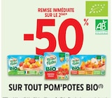 Intermarché Laval - Promo -50% remise immédiate sur le 2ème sur tout pom'potes bio Promo -50% remise immédiate sur le 2ème sur tout pom'potes bio à dans le catalogue Intermarché à Laval