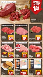 Schweinefleisch Angebot im aktuellen REWE Prospekt auf Seite 8