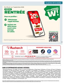 Catalogue Auchan Supermarché, 25/08/2026 - 29/08/2026, LA RENTRÉE À PRIX K.O., 16 pages Prospectus Auchan Supermarché en cours, "LA RENTRÉE À PRIX K.O.", 16 pages