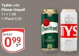 Aktuelles Tyskie oder Pilsner Urquell Angebot bei GLOBUS in Erfurt ab 0,99 €