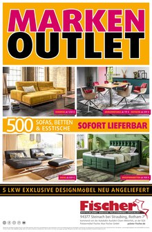 Couch im Polstermöbel Fischer Prospekt "MARKEN OUTLET" mit 1 Seiten (Regensburg)