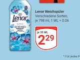 Weichspüler im Angebot bei GLOBUS in Saarbrücken Weichspüler Angebote von Lenor bei GLOBUS Saarbrücken für 2,29 €