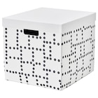Kasten mit Deckel weiß/Punkte 32x35x31 cm im Angebot bei IKEA in Mönchengladbach Kasten mit Deckel weiß/Punkte 32x35x31 cm Angebote von FJÄDERHARV bei IKEA Mönchengladbach für 6,99 €