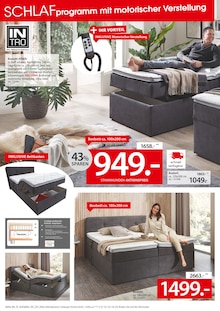 Boxspringbett im Zurbrüggen Prospekt "Schlafen Spezial!" mit 8 Seiten (Essen)
