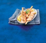 Brochettes de queues de crevettes cuites - U en promo chez U Express Avignon à 4,50 €
