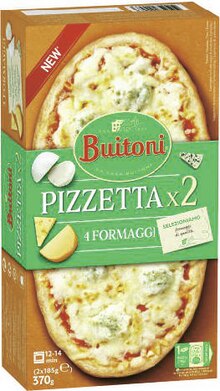 Pizzetta 4 Formaggi surgelée - Géant Casino à Montpellier Pizzetta 4 Formaggi surgelée en promo chez Géant Casino Montpellier à 2,77 €