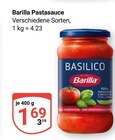 Pastasauce im Angebot bei GLOBUS in Neustadt Pastasauce Angebote von Barilla bei GLOBUS Neustadt für 1,69 €