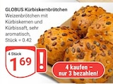 Aktuelles Kürbiskernbrötchen Angebot bei GLOBUS in Mannheim ab 0,42 €