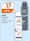 Deospray im Angebot bei Müller in Pforzheim Deospray Angebote von DOVE bei Müller Pforzheim für 1,75 €
