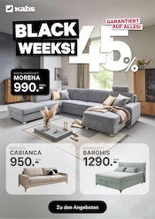 Aktueller Kabs Prospekt mit Sofa, "BLACK WEEKS!", Seite 1