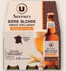Bière Blonde Abbaye Hoellingem 6.5° - U SAVEURS en promo chez Super U Niort à 2,73 €