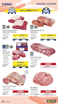 Steak Angebot im aktuellen METRO Prospekt auf Seite 2