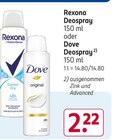 Deospray Angebote von Rexona oder Dove bei Rossmann Saarbrücken für 2,22 €
