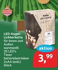LED-Kugel-Lichterkette für 3,99 € bei budni im Angebot LED-Kugel-Lichterkette im aktuellen budni Prospekt