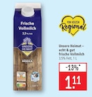 Frische Vollmilch im Angebot bei Marktkauf in Stuttgart Frische Vollmilch Angebote von Unsere Heimat bei Marktkauf Stuttgart für 1,11 €