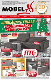 Möbel AS Prospekt für Offenburg mit 12 Seiten Möbel AS Prospekt für Offenburg: "Jubiläums-Finale!", 12 Seiten, 09.12.2023 - 23.12.2023