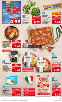 Pizza im aktuellen Kaufland Prospekt (Essen) Pizza im Kaufland Prospekt "KNÜLLER" mit 62 Seiten (Essen)