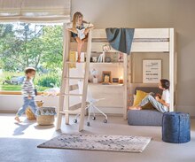 Lit haut type mezzanine 90 x 200 lodge - Gautier à Aulnay-sous-Bois Lit haut type mezzanine 90 x 200 lodge en promo chez Gautier Aulnay-sous-Bois à 1 299,00 €
