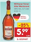Feiner Alter Weinbrand von Wilthener für 5,99 € bei Netto Marken-Discount im Angebot Feiner Alter Weinbrand von Wilthener im aktuellen Netto Marken-Discount Prospekt