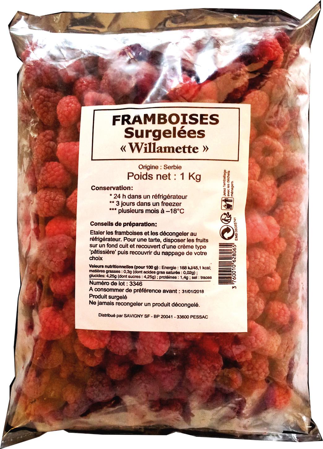 Framboises congelées Great Value 