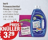 Feinwaschmittel Flüssig oder Compact im Angebot bei V-Markt in Memmingen Feinwaschmittel Flüssig oder Compact Angebote von burti bei V-Markt Memmingen für 3,29 €