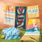 Drap de plage velours imprimé 75x150cm en promo chez Hyper U Draguignan à 9,95 €