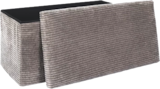 Coffre banc pliable velours côtelé - Maxi Bazar à Versailles Coffre banc pliable velours côtelé en promo chez Maxi Bazar Versailles à 19,99 €