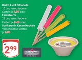 Aktuelles Bistro-Licht Citronella Angebot bei GLOBUS in Erfurt ab 2,99 €