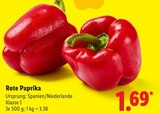 Lidl - Rote Paprika Angebot im Prospekt Rote Paprika bei Lidl im Prospekt "" für 1,69 €