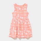 Robe patineuse sans manches coton orange fille en promo chez La Halle Robe patineuse sans manches coton orange fille dans le catalogue La Halle
