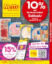 Netto Marken-Discount Prospekt für Harrislee mit 2 Seiten Netto Marken-Discount Prospekt für Harrislee: "10% auf SB-Wurst-Artikel", 2 Seiten, 30.06.2025 - 05.07.2025