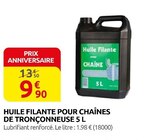 Huile filante pour chaînes de tronçonneuse 5 L - Rural Master à Orléans Huile filante pour chaînes de tronçonneuse 5 L en promo chez Rural Master Orléans à 9,90 €