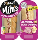 Sandwich Les Mim's Jambon Beurre Emmental - Sodebo en promo chez Intermarché Hyper Sandwich Les Mim's Jambon Beurre Emmental - Sodebo dans le catalogue Intermarché Hyper