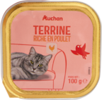 BARQUETTE TERRINE RICHE EN POULET POUR CHAT AUCHAN - AUCHAN dans le catalogue Auchan Hypermarché