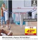 Wäscheständer „Pegasus 180 Solid Maxx“ für 49,99 € bei toom Baumarkt im Angebot Wäscheständer „Pegasus 180 Solid Maxx“ im aktuellen toom Baumarkt Prospekt