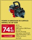 Pompe d'arrosage de surface GC-GP 6538 - EINHELL - Gedimat à Maubeuge Pompe d'arrosage de surface GC-GP 6538 - EINHELL en promo chez Gedimat Maubeuge à 74,93 €