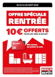 Catalogue Bricolage Brico Dépôt en cours à Belleville-sur-Vie et alentours, "OFFRE SPÉCIALE RENTRÉE", 1 page, 21/08/2025 - 25/08/2025