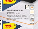 Komfortschaum-Matratze Langschläfer im Höffner Prospekt zum Preis von 119,00 €