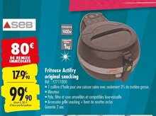 Friteuse Actifry original snacking - Carrefour à Montreuil Friteuse Actifry original snacking en promo chez Carrefour Montreuil à 99,90 €