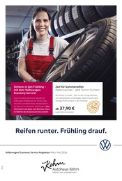 Volkswagen Werkstatt & Auto Prospekt der aktuellen Woche mit 1 Seite, gültig von 01.03.2026 bis 31.05.2026, in Heustreu und Umgebung Aktueller Volkswagen Werkstatt & Auto Prospekt in Heustreu und Umgebung, "Der Frühling startet mit Power" mit 1 Seite, 01.03.2026 - 31.05.2026